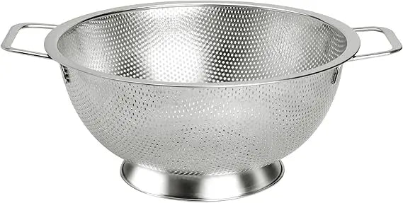 Colander Stainless Steel 5-Quart, Kitchen Strainer for Pasta, Fruits Vegetables, Dishwasher Safe