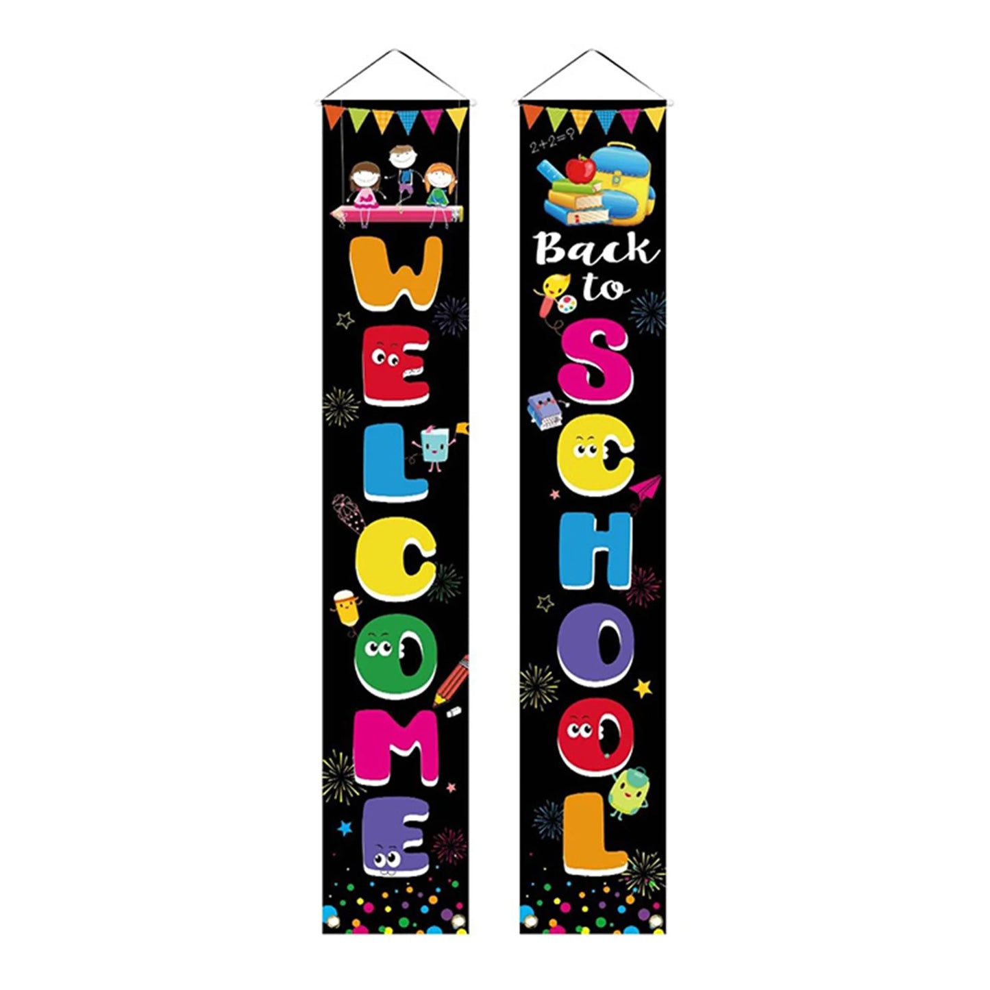 Rustic Back to School Wooden Sign with Hanging Rope for Classroom Front Door Decorations and Teacher Gifts