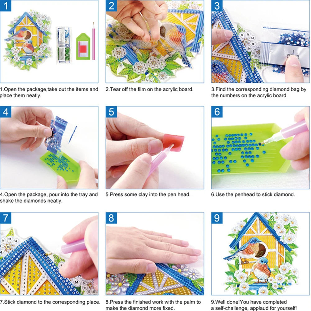 2026 Calendar DIY Diamond Painting Art Kit Diamond Painting Kit DIY Diamond Art Desk Calendar for Home Office School Scheduling