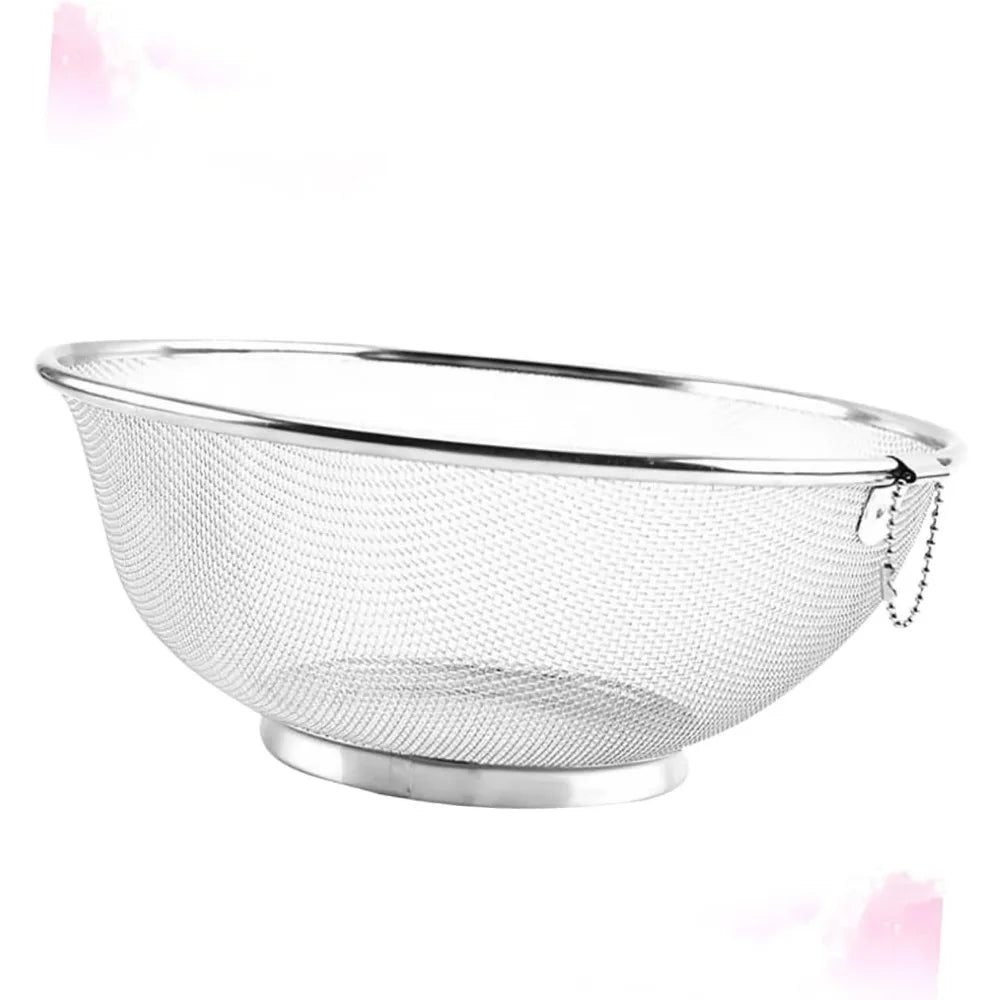 Stainless Steel Fruit Veggie Washing Bowl over The Sink Colander Kitchen Drainage Basket