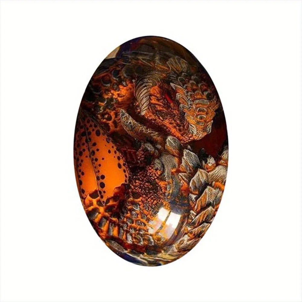 Crystal Transparent Resin Statue Dragon Egg Lava Dinosaur Souvenir Decor Gift
