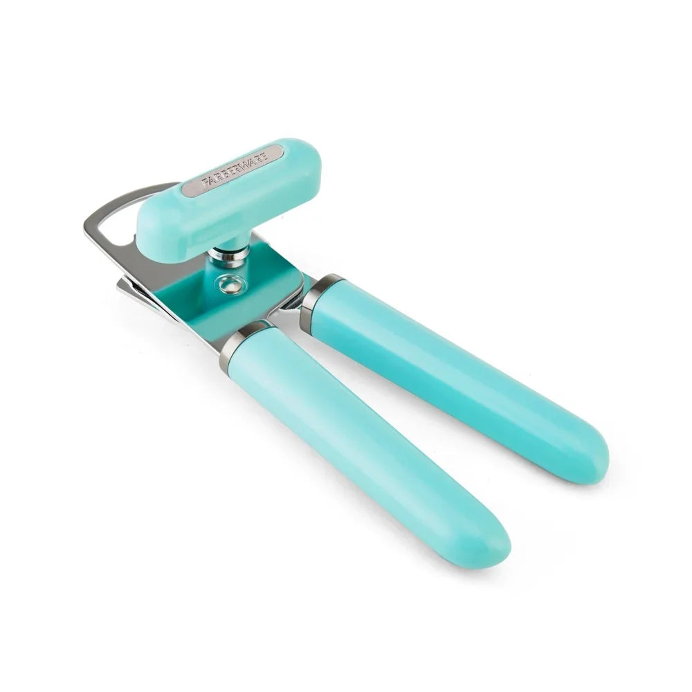 Professional Can Opener Bottle Opener with Easy Turn Knob Ergonomic Grip Compact Kitchen Tool Stainless Steel