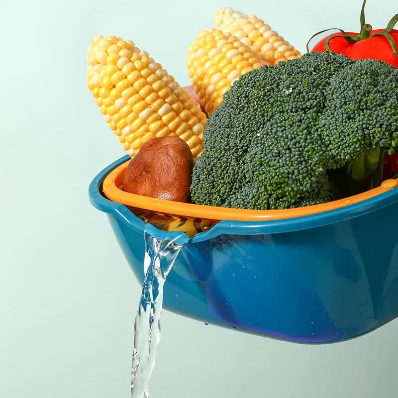 Reusable Kitchen Sink Vegetable drainer Fruit basket For fruit washing Plastic basin vegetable washing basin drain basket Basin