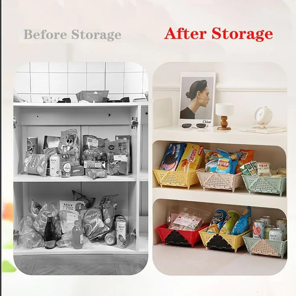 Thickened Collapsible multifunctional Strainers and Colander for Kitchen, Wash Foldable Storage Drain basket for Pasta, Fruit, V