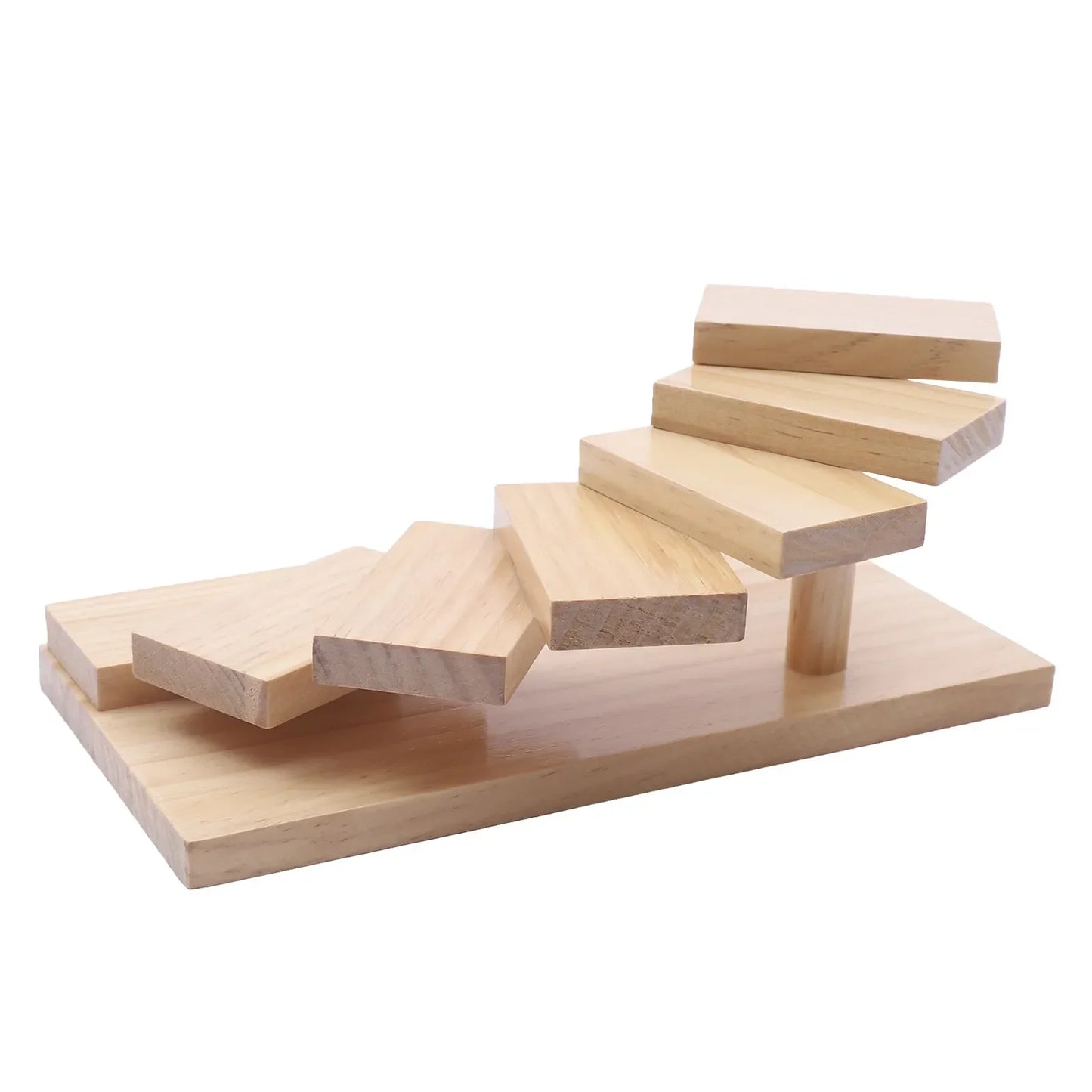 Wooden Multi-Tiered Sushi Platter, 7-Step Sashimi Serving Tray for Wedding Buffet, Decorative Food Display Stand for Kitchen