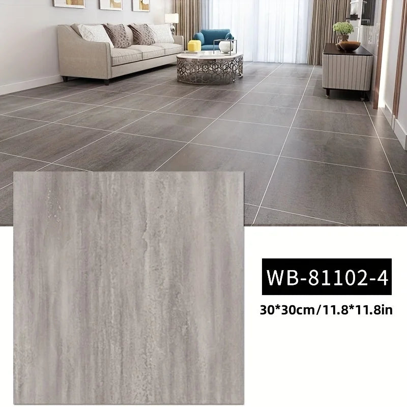 30PCS Peel - off Thickened Floor Stickers: Imitation Marble for Furniture Decoration