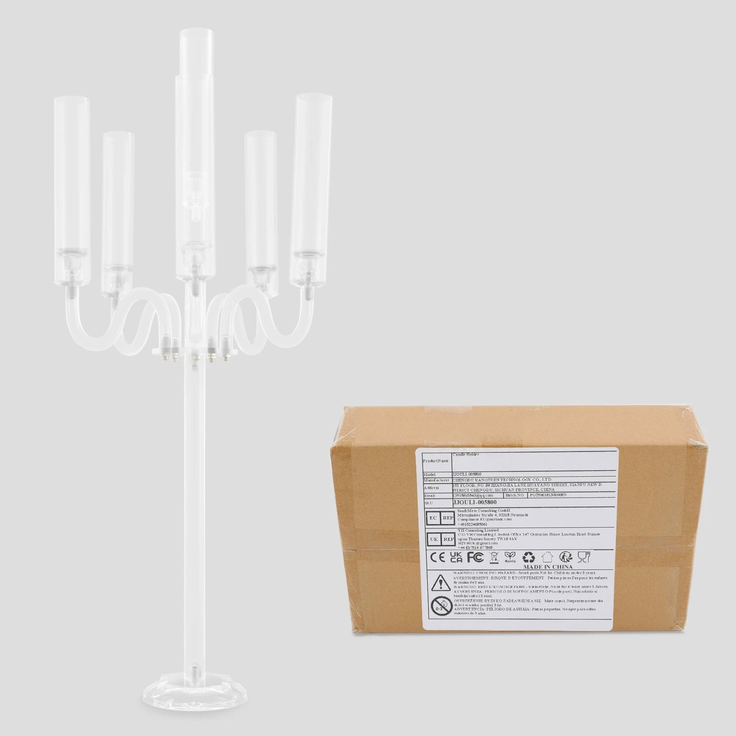 6 Arm Acrylic Candle Holder,Diameter of 0.87in Candle Holder for Wedding Party,Electronic Candle Holder,For Anniversaries