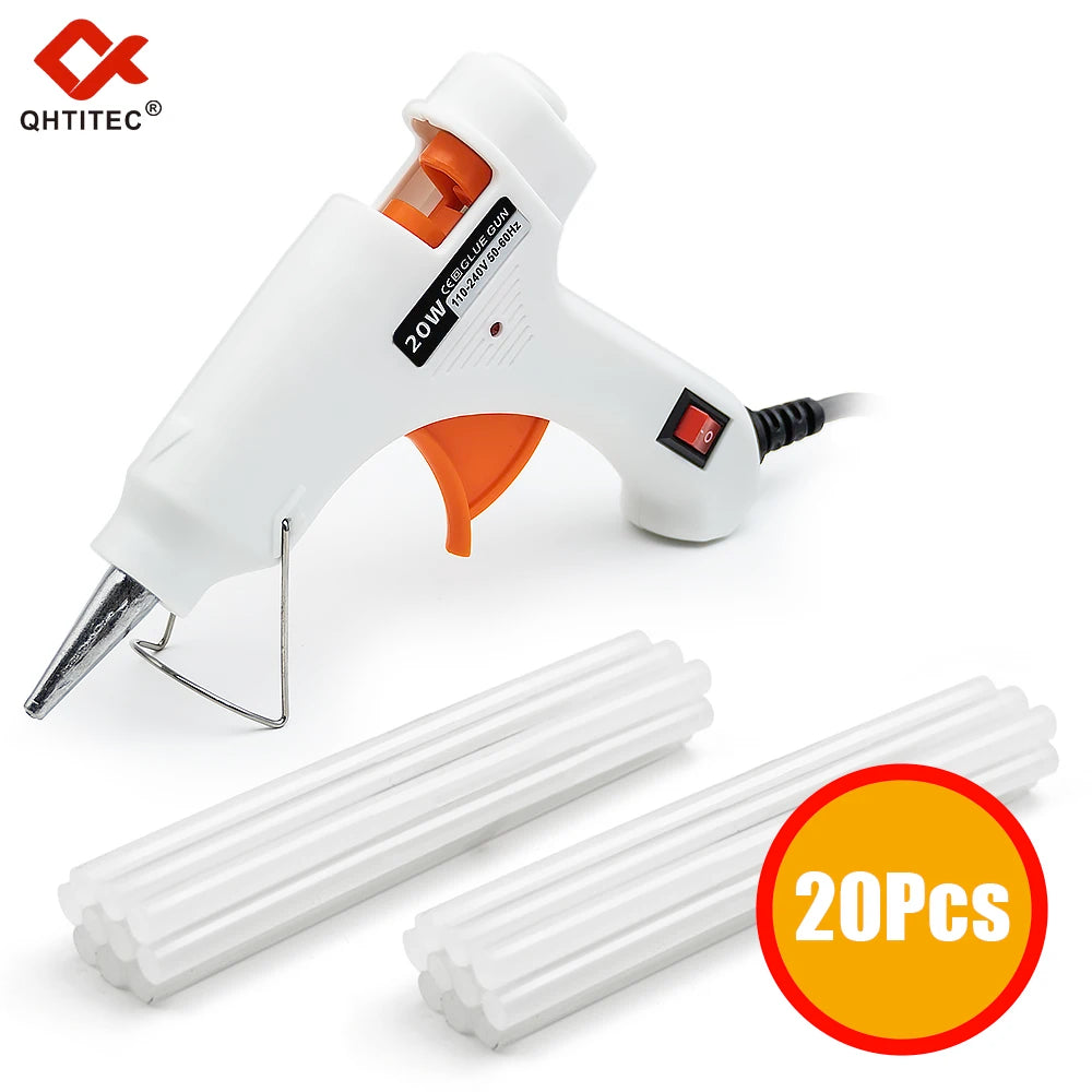 20W Mini Hot Glue Gun with 20 Glue Sticks, Electric DIY Craft & Home Repair Tool