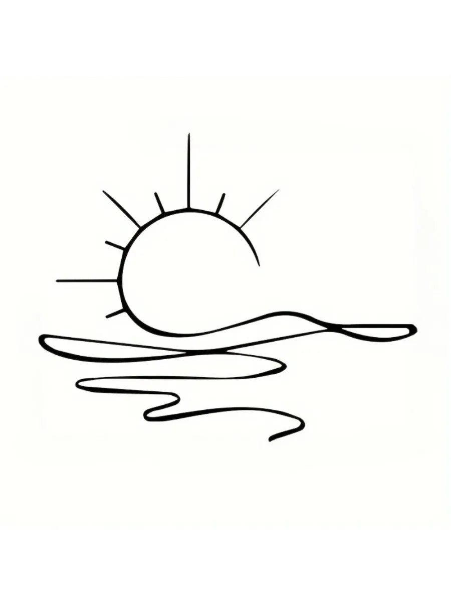 Minimalist Sunrise Metal Wall Sculpture – Abstract Sun Design – Modern Decor – Halloween, Christmas Gift