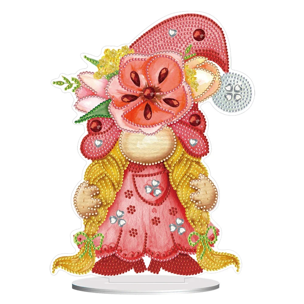Special Shape Table Top Diamond Painting Ornament Kits Cute Gnome Diamond Painting Desktop Decorations Bedroom Table Decoration