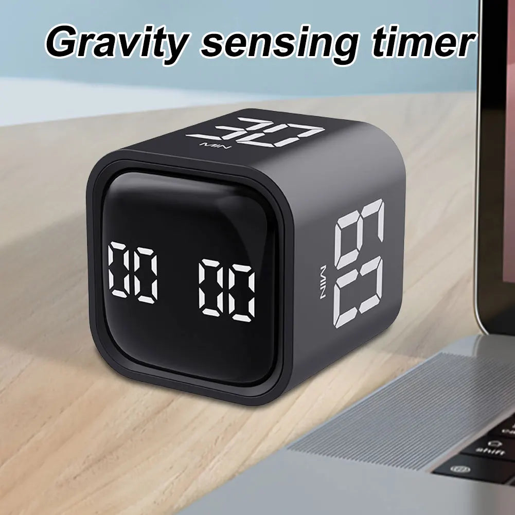 Productivity Cube Timer Mute Vibrate and Adjustable Sound Alert Mini Digital Timer Countdown Timer for Tasks Work Study Kitchen