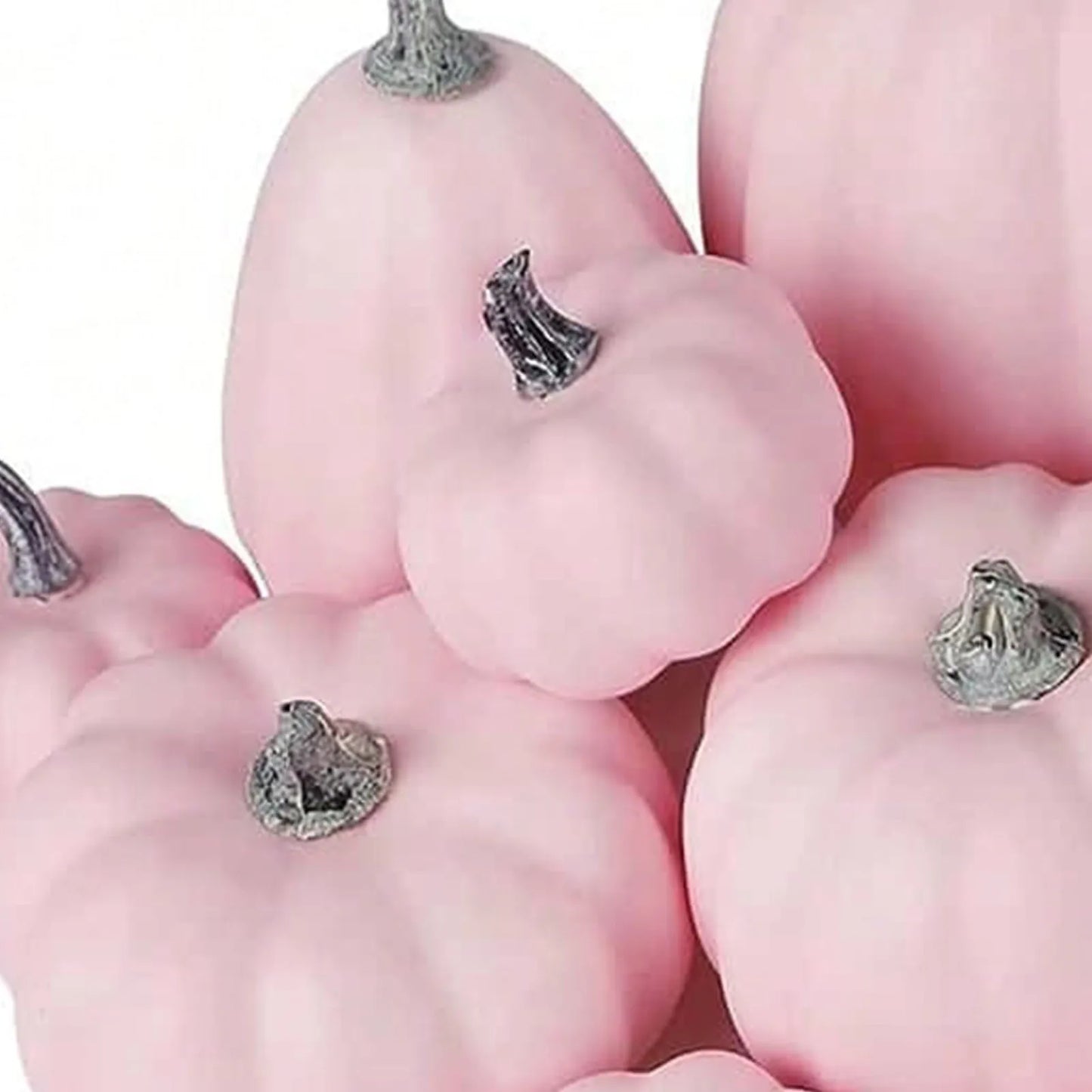 12PCS Artificial Pumpkins Pink Faux Pumpkins Decoration for Home Farmhouse Harvest Festival Decor Photo Props