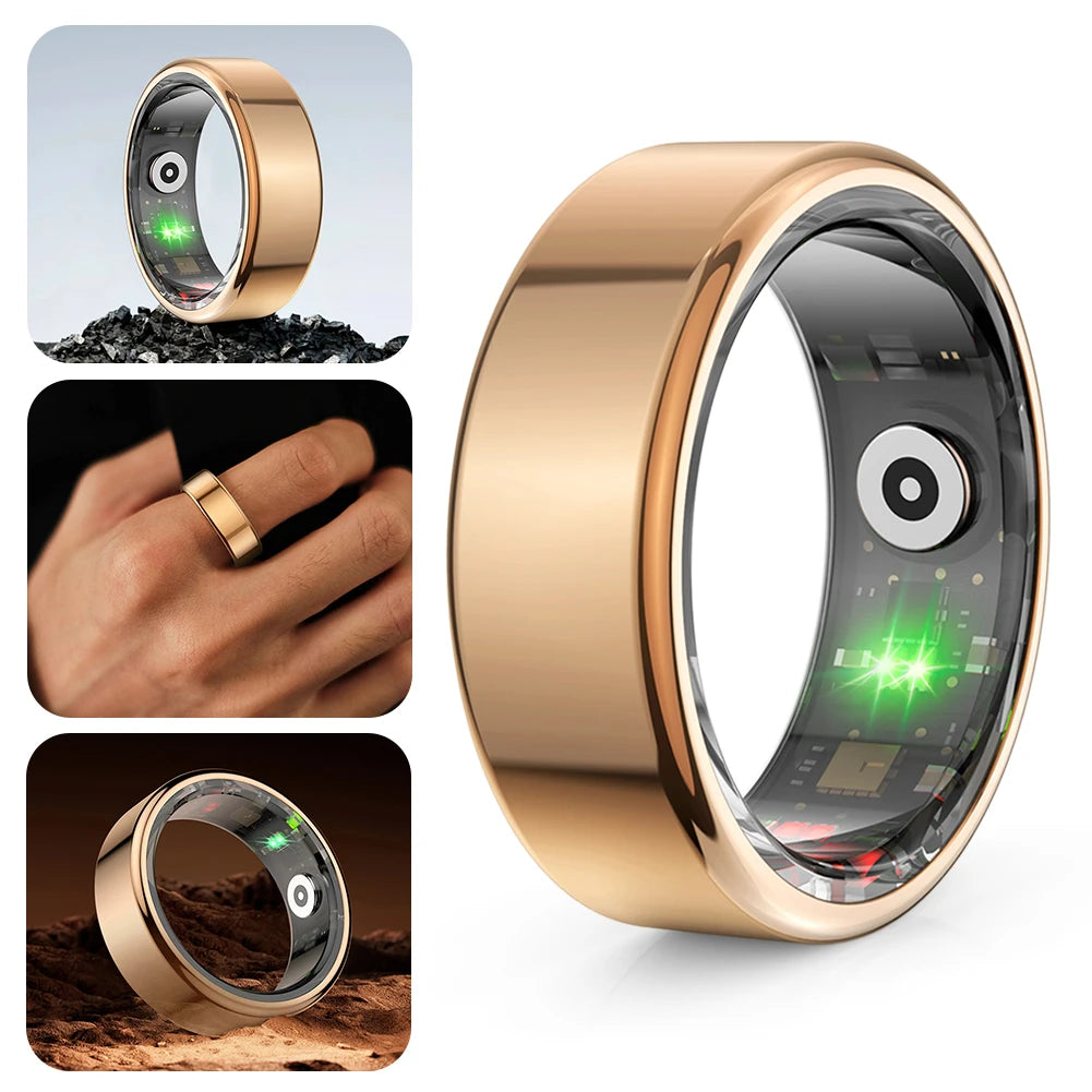 R02 Smart Ring Health Tracker 5.0 Bluetooth-Compatible Heart Rate Tracker IP68 & 5ATM Waterproof Wearable for Android for IOS