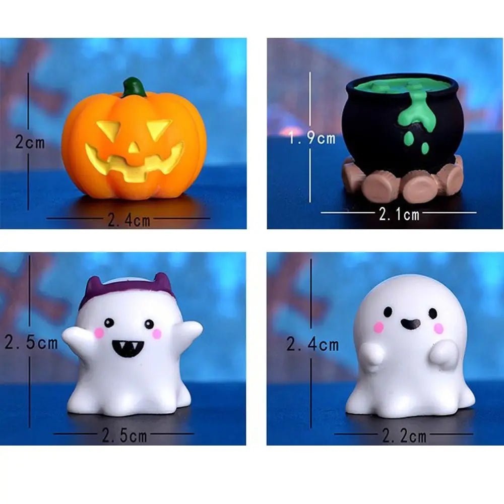 Pumpkin Halloween Resin Craft Miniature Decoration Ghost Decoration Micro Landscape Figurines Mini Ornaments DIY Accessories