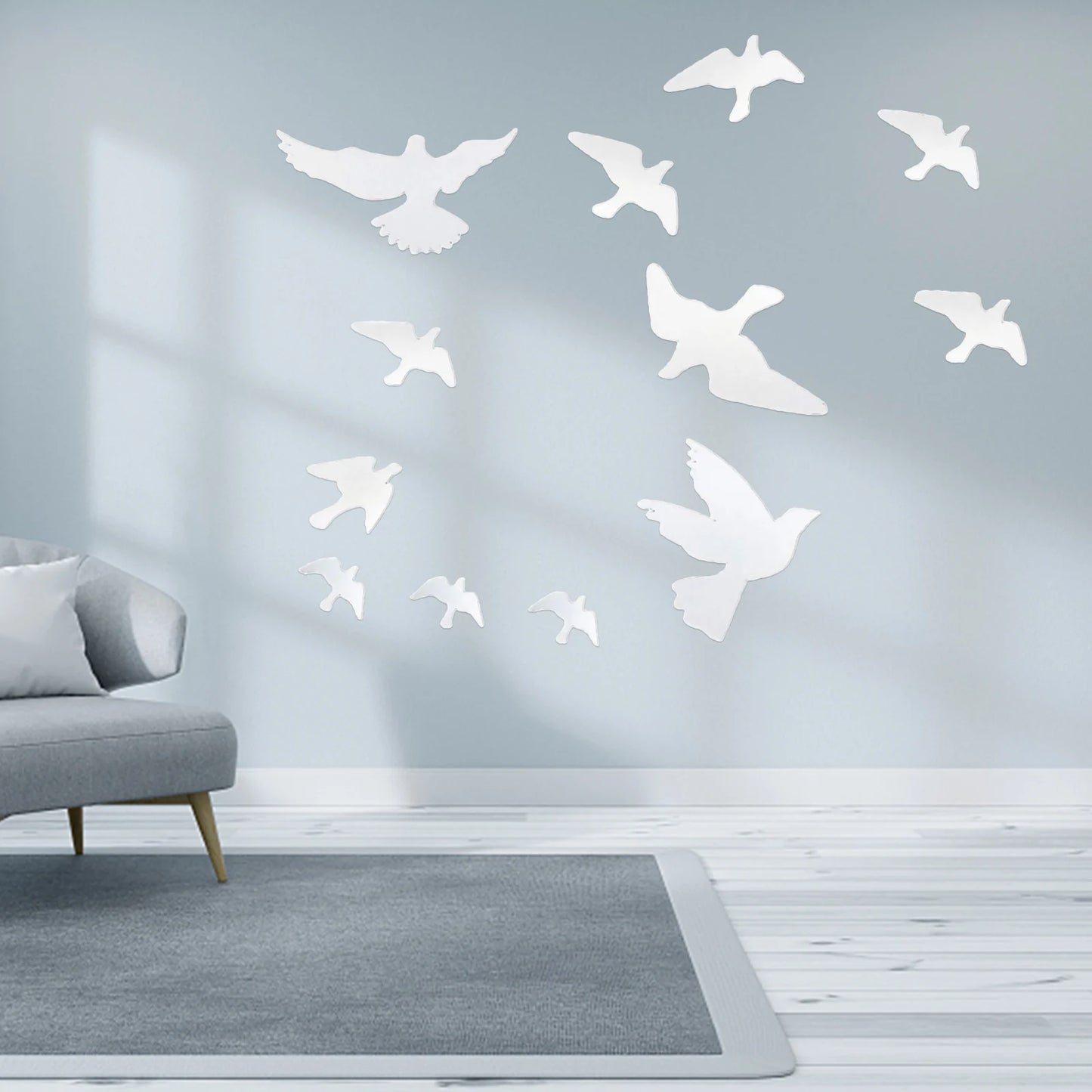 1-10sets Window Alert Bird Stickers Anti-Collision Fly Pigeon Wall Sticker Home Decoration Self-Adhesive Silhouettes Decal Decor