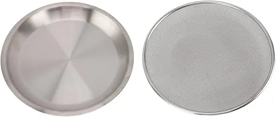304 Stainless Steel Colander Bowl Set Large Capacity Versatile Stainless Steel Colander Bowl for Home Kitchen (Fine Mesh Disk, D