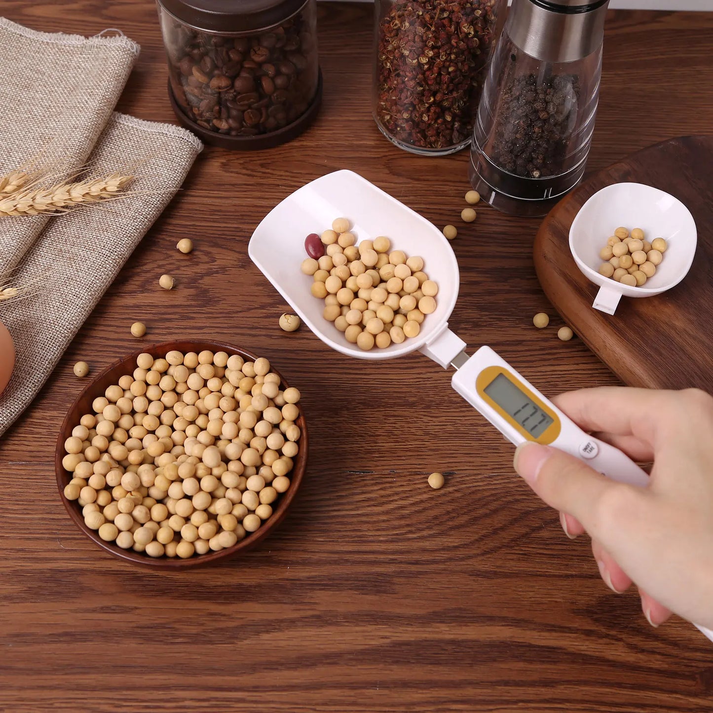 Digital Measuring Spoon 500/800g Weighing Pet Food Scale High Precision Baking Dispenser With LCD Screen Kitchen Measuring Tools