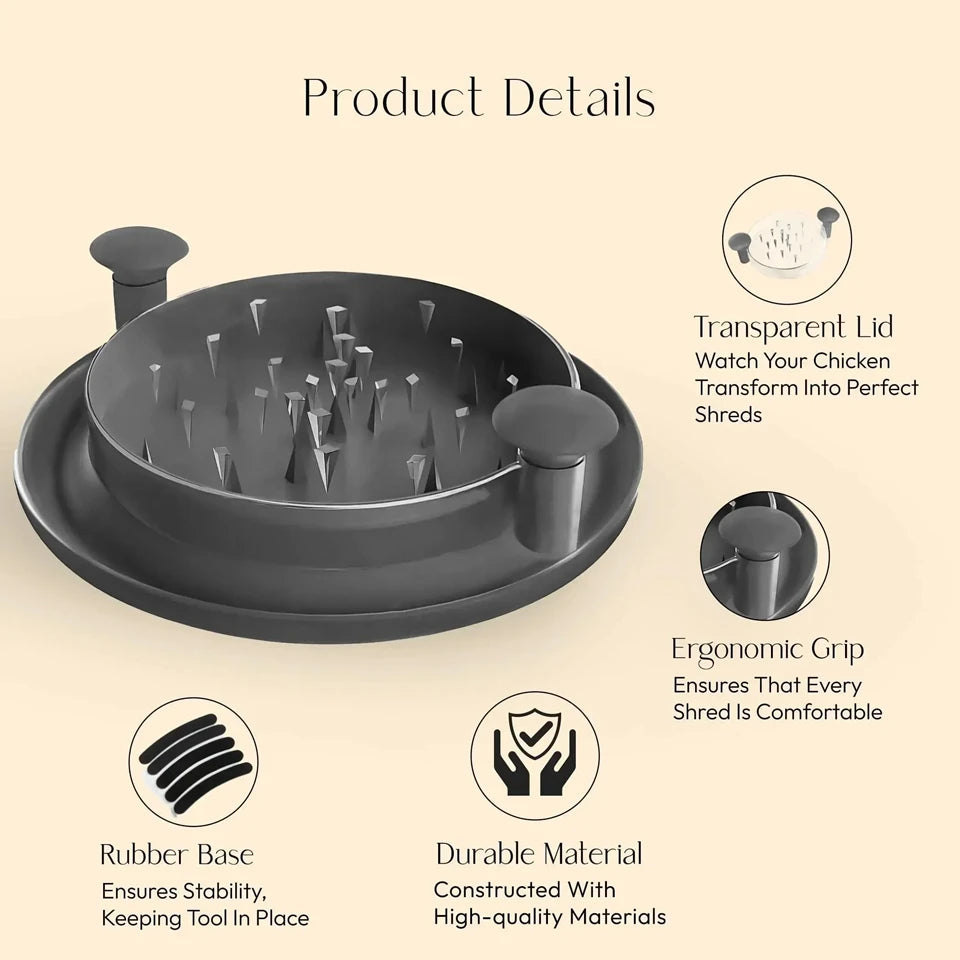 Kitchen Chicken Shredder Non-Slip Meat Grinders For Pork Beef Cooked Chicken Breasts Vegetable Kitchen Tool Handle Shredder