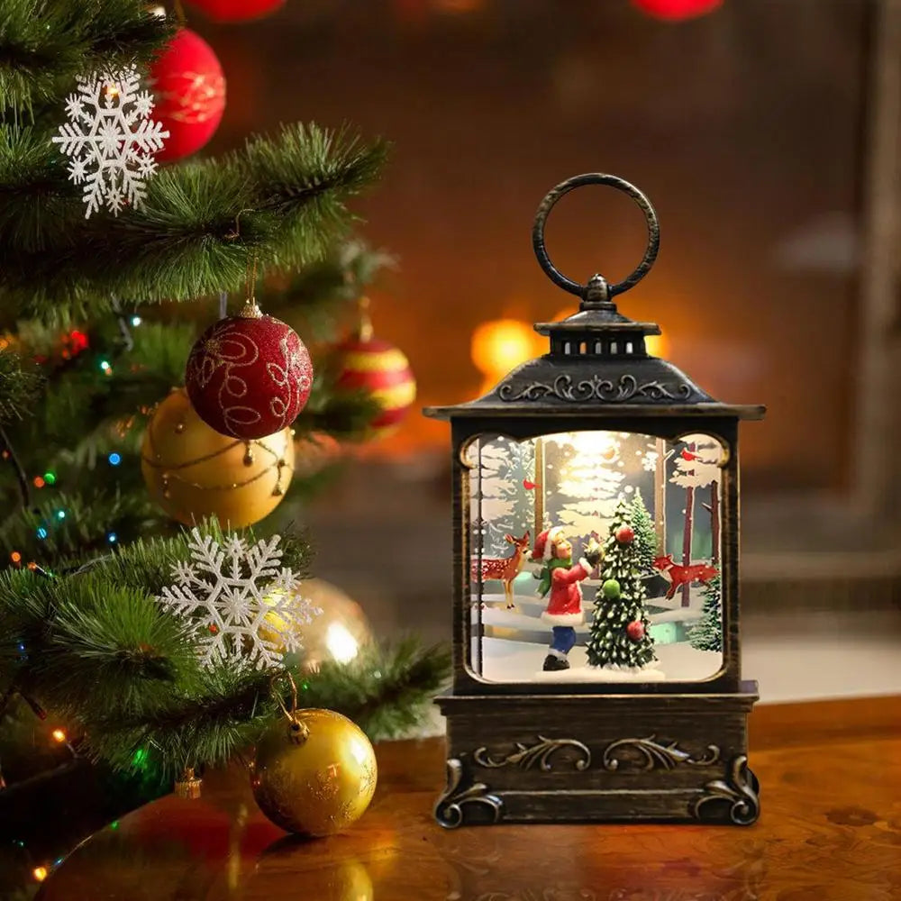 Christmas Wind Chime Snow Globe Music Box Snowflake Lantern Festive Holiday Decoration Gift Home Decoration Accessories