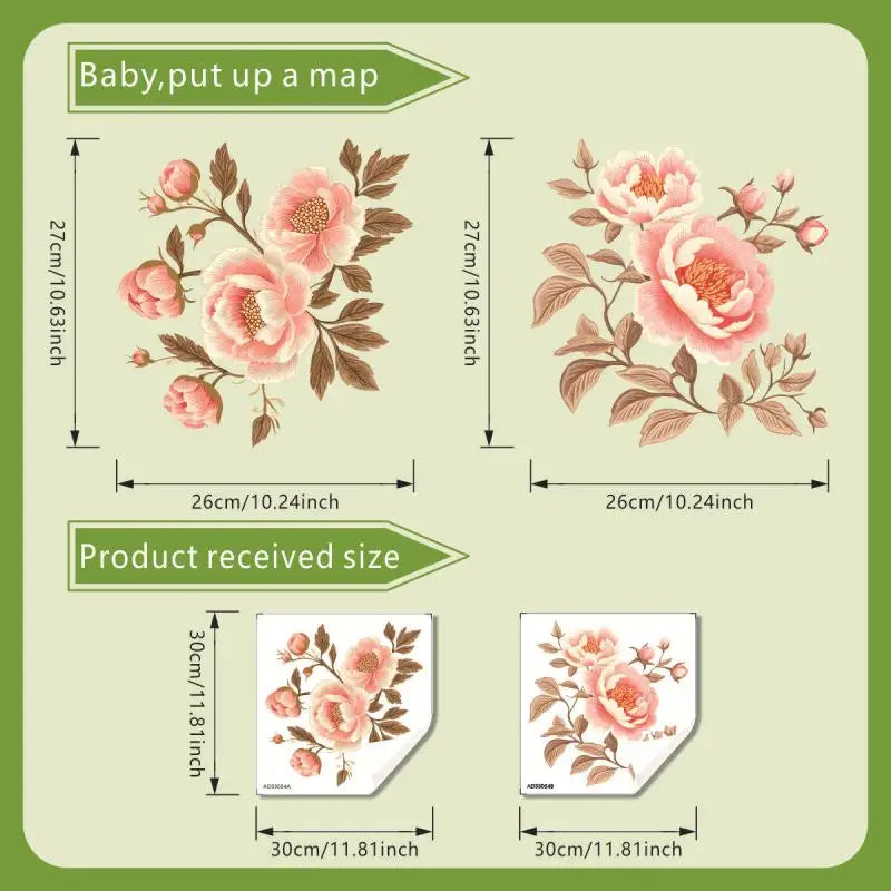 2Sheet Bathroom Toilet Sticker Modern Minimalist Flower Butterfly Pattern Self-adhesive Paintings For Bathroom Living Decoration