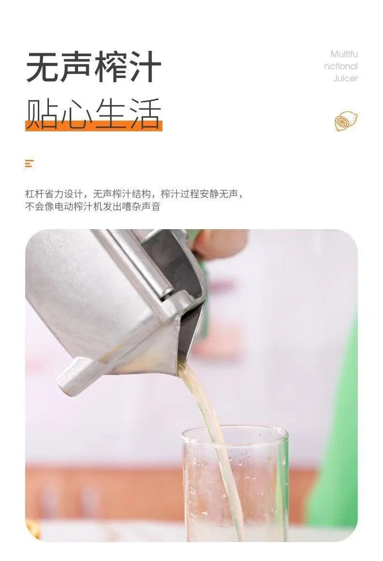 Stainless Steel Lemon Squeezer - Hand Press Juicer for Orange Pomegranate Lime | Manual Citrus Fruit Juice Maker Tool