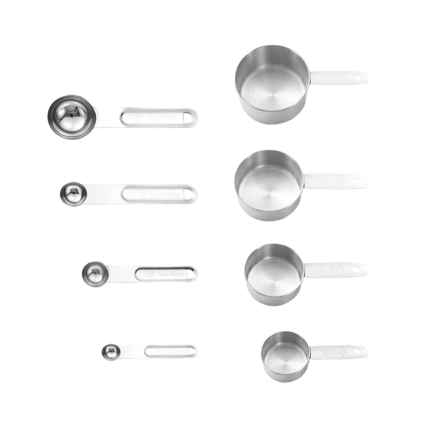 8x Measuring Cups and Spoons Set Tablespoon Kitchen Coffee Measure Set Measuring
