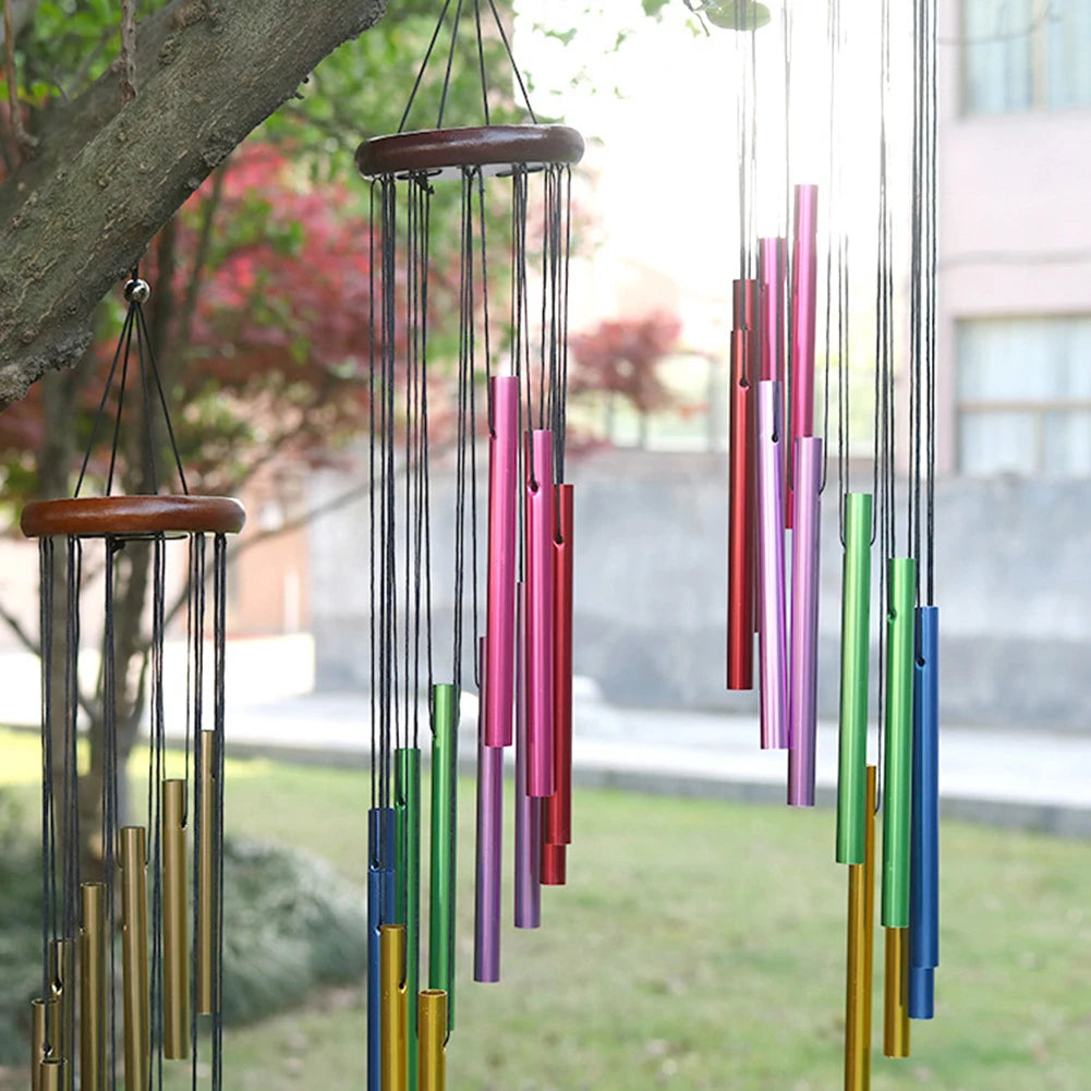 Wind Chimes for Garden 12 Metal Tubes with Hook Pleasant Melody Windchimes Metal Pipe Wind Chimes Bells Indoor and Outdoor Decor