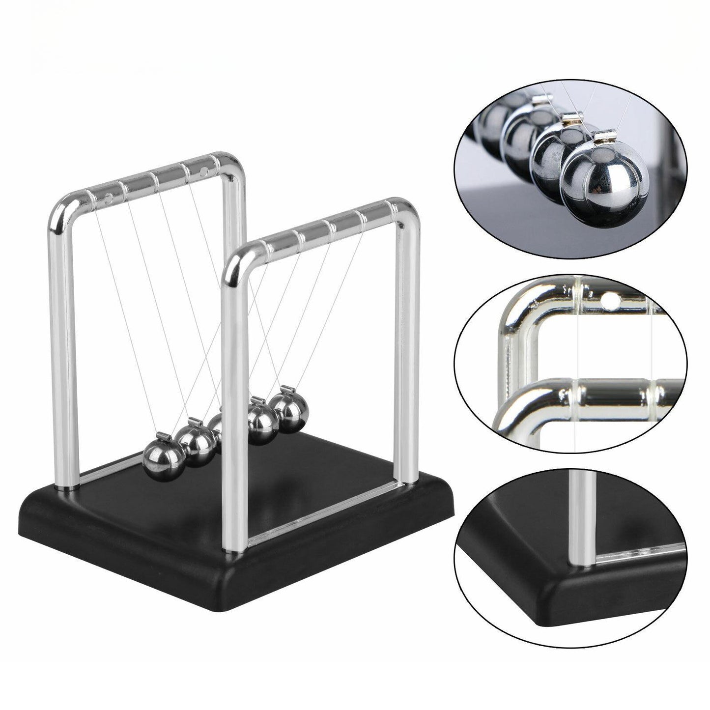 Newton's Cradle Balance Metal Ball Teaching Supplies Physics Science Pendulum Desktop Toys Stress Relief Gifts Home Decoration