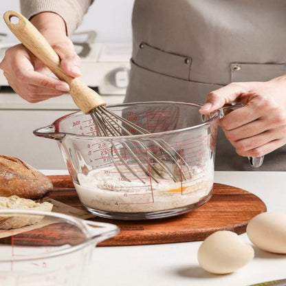 500ml Shatterproof Glass Measuring Cup with Precise Scale Microwave and Oven Safe Ergonomic Design for Kitchen Easy Clean