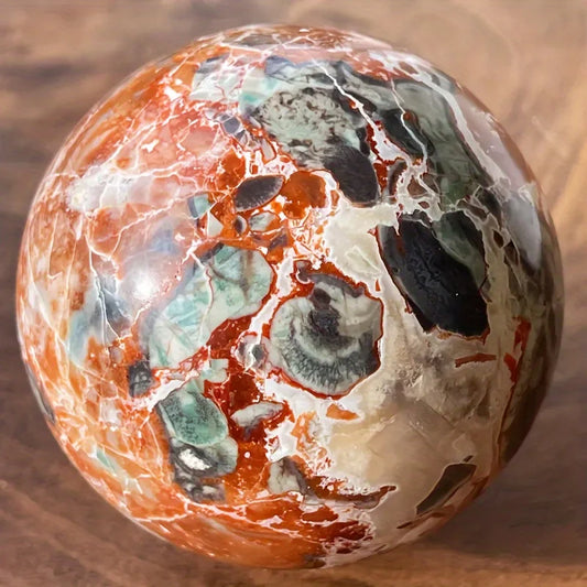 1pc Nature Money Lace Agate Sphere, Polished Stone, Home Decor, Perfect Holiday Gift, family theme, Divination Ball