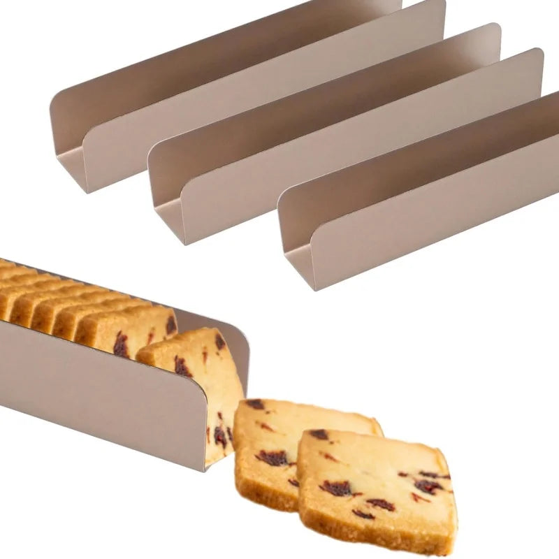 Non-Stick U-Shaped Cookie Mold - Square & Rectangular Baking Pan for Cranberry Biscuits, Bread Loaves and DIY Snacks