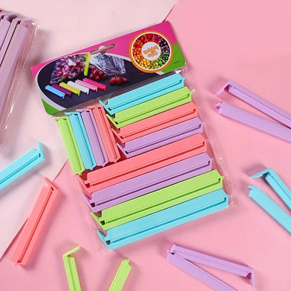 12pcs Reusable Food Bag Clips - Moisture-Proof & Freshness Sealing for Snacks and Kitchen Storage