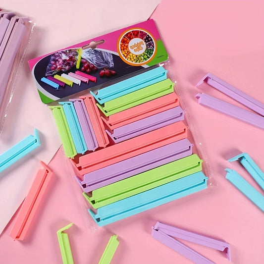 12pcs Reusable Food Bag Clips - Moisture-Proof & Freshness Sealing for Snacks and Kitchen Storage