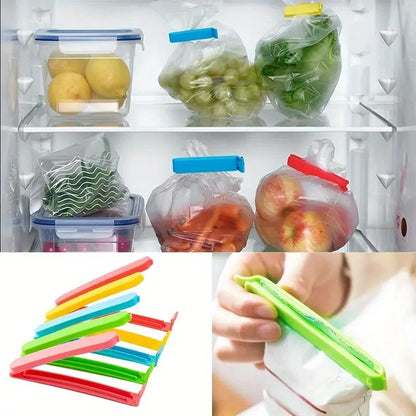 Heavy Duty Plastic Food Clips, Non-Slip Grip, Multi-Color, for Bread, Chips, Pastries, Eco-Friendly Reusable Kitchen Storage