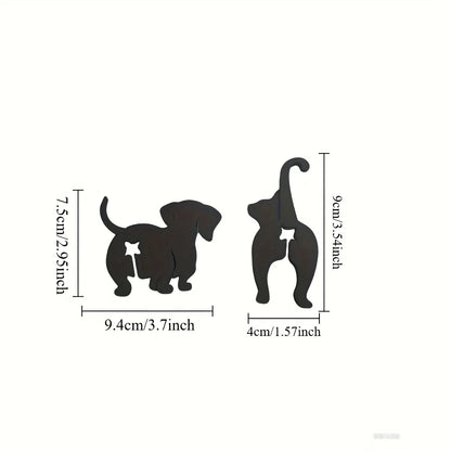 4pcs Funny Pet Butt Clips - Cute Dog & Cat Bag Sealers, Reusable Food Bag Clips for Kitchen, Lunchbox, Party, Durable Plastic