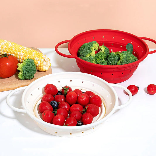 Keep your kitchen tidy and tidy with our collapsible silicone drain basket - available in a variety of colors and sizes
