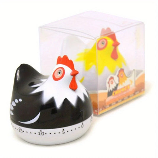 1pc Cute Hen-Shaped Kitchen Timer, No Batteries, Mechanical Egg Timer with Loud Alarm, Durable ABS, Perfect Gift for Kids, Chefs