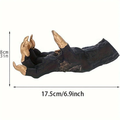 Wall-mounted statue, devil's hand sculpture, Gothic decoration, Halloween living room wall decoration