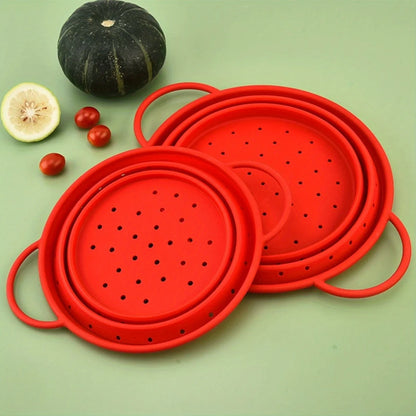 Keep your kitchen tidy and tidy with our collapsible silicone drain basket - available in a variety of colors and sizes