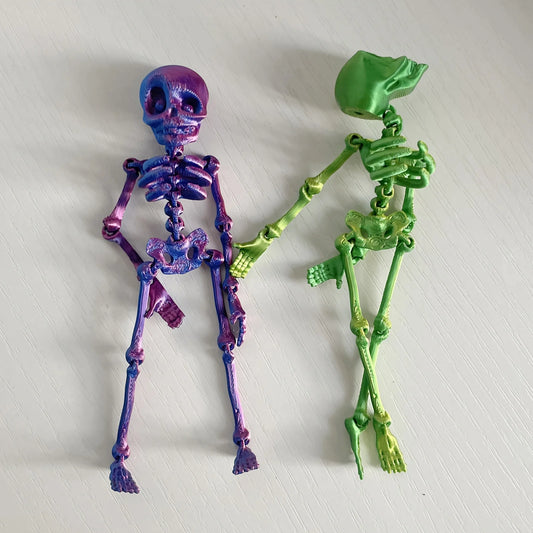 Colorful Plastic Skull Manikin Statue, 3D Printed Ornament for Home, Office, Living Room, Desktop Decoration.