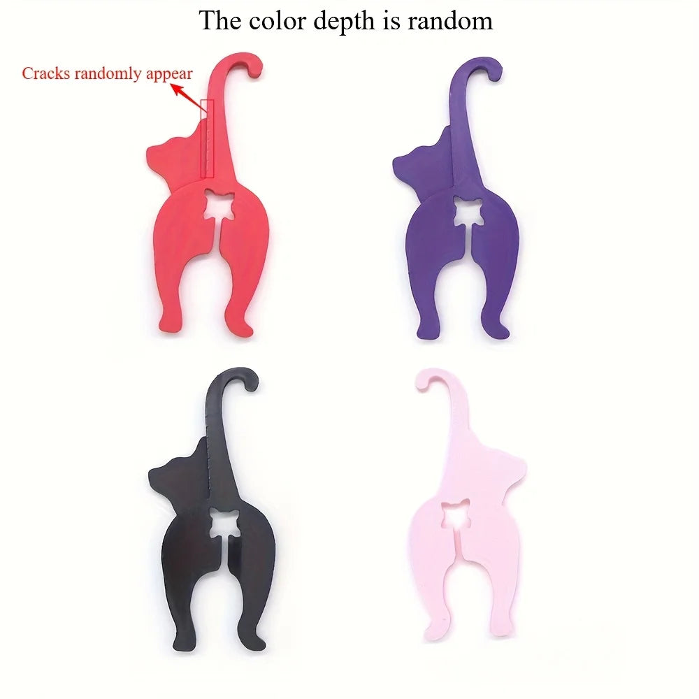 4pcs Funny Pet Butt Clips - Cute Dog & Cat Bag Sealers, Reusable Food Bag Clips for Kitchen, Lunchbox, Party, Durable Plastic