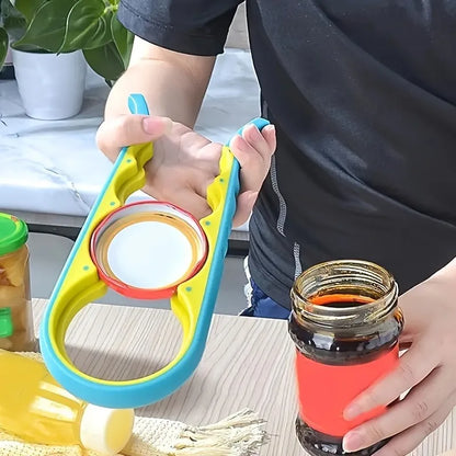 4 in 1 Multifunctional Can Opener, Suitable for All Sizes of Bottles, Can Ergonomic Opener, Non-Slip Can Opener Tool