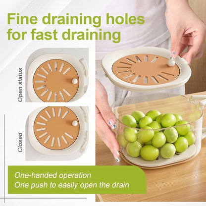 Rotatable leak dipper, kitchen drain bowl, vegetable/fruit wash basket, soup/berry washer, foldable handled filter set, plastic