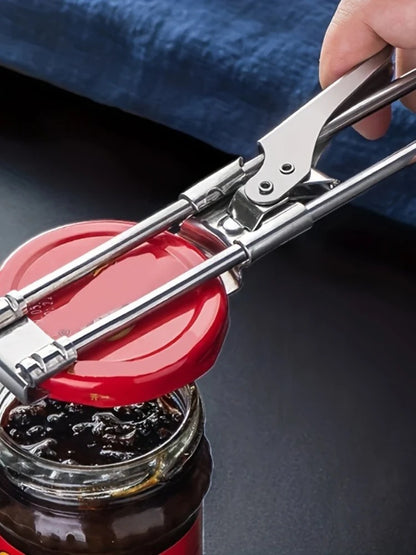 Stainless Steel Adjustable Can Opener with Non Slip Grip Multi Function Bottle And Can Opener, Essential Kitchen Tool