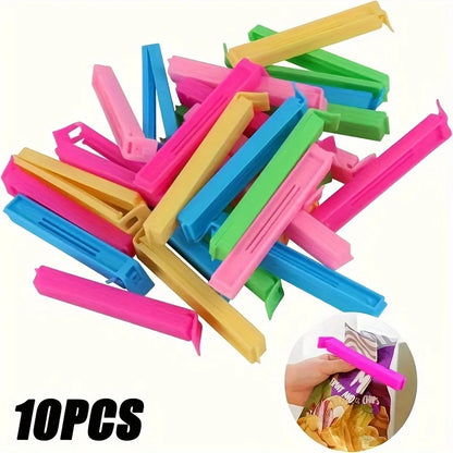 Heavy Duty Plastic Food Clips, Non-Slip Grip, Multi-Color, for Bread, Chips, Pastries, Eco-Friendly Reusable Kitchen Storage