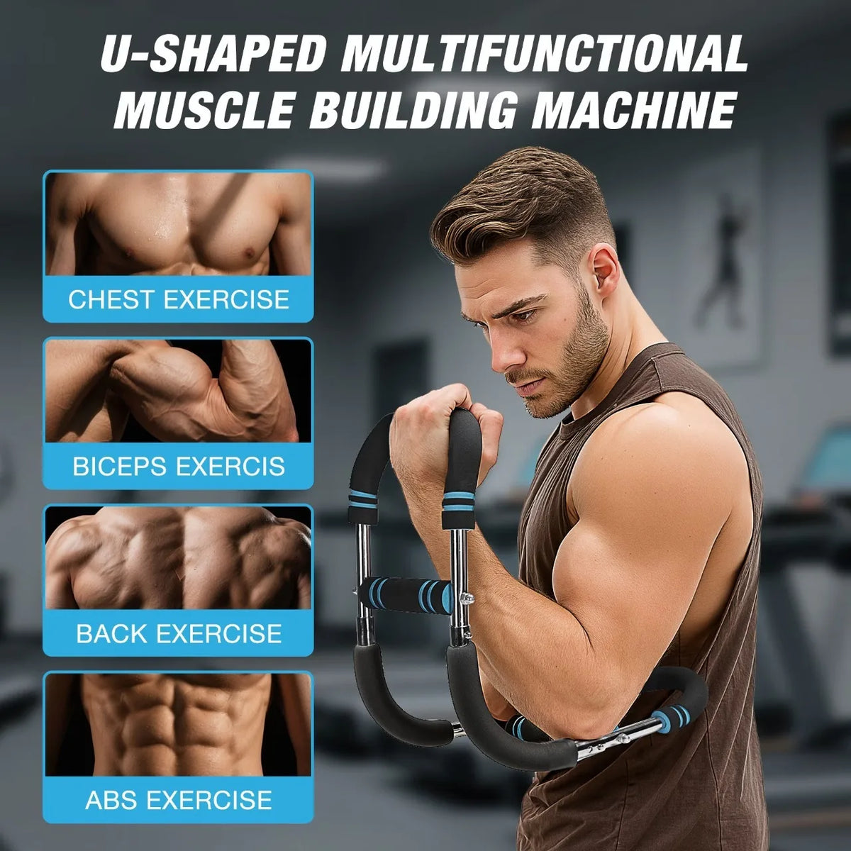 Adjustable Arm Trainer for Chest, Shoulders & Upper Body Strength Training at Home