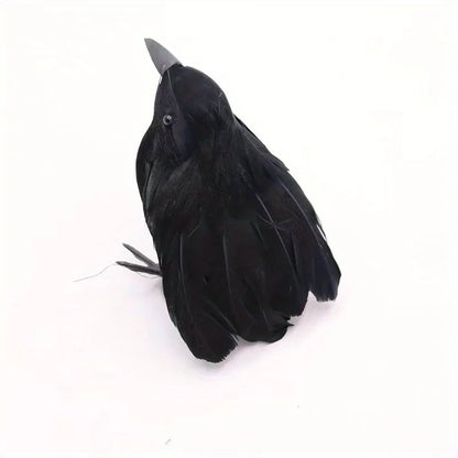 Simulation animal black feathered crow, Halloween ghost decoration props, three forms to choose from