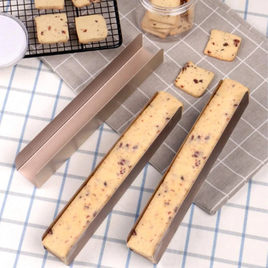 Non-Stick U-Shaped Cookie Mold - Square & Rectangular Baking Pan for Cranberry Biscuits, Bread Loaves and DIY Snacks