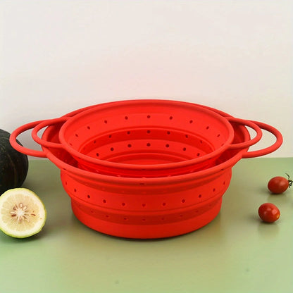 Keep your kitchen tidy and tidy with our collapsible silicone drain basket - available in a variety of colors and sizes