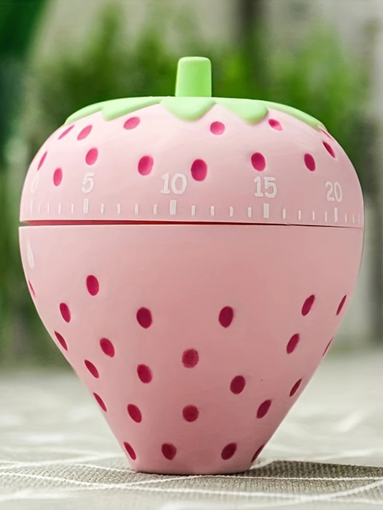 Mechanical Kitchen Timer Cute Strawberry Countdown Timer 60 Minute Cooking Timer Reminder for Home
